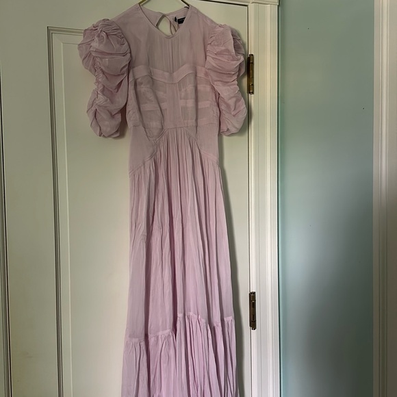 Isabel Marant Summer Dress Katici Light Pink NWT 36 Cotton/ Silk, Retail $1742 - Picture 8 of 10